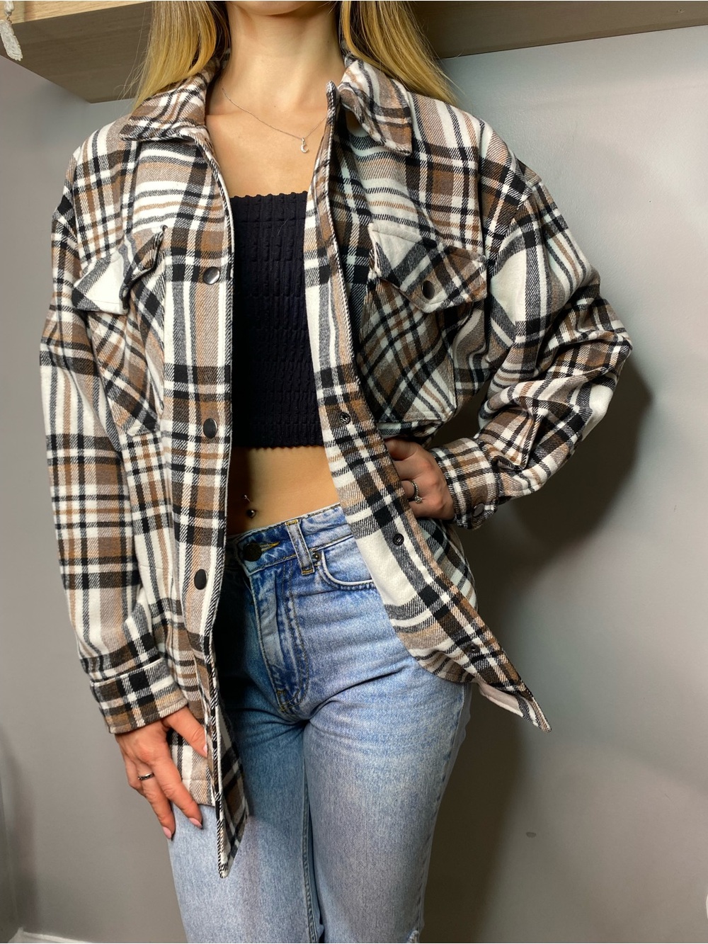 HFX Plaid Shacket